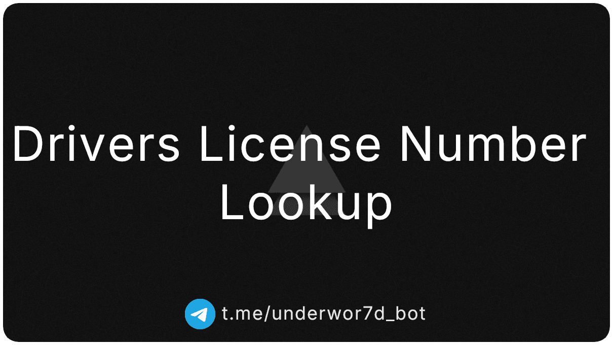 Drivers License Lookup